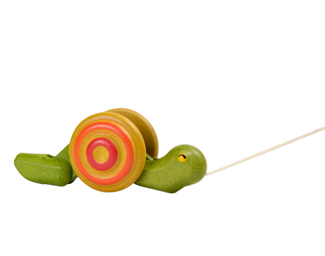 Pull Along Wooden Toy Nestos Nibble Snail 