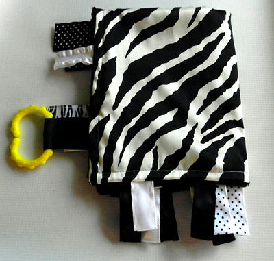 Satin Zebra Stripes-Black Back