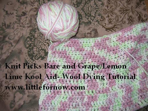 Kool Aid Dying Wool Lilac