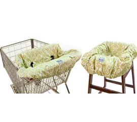 Itzy Ritzy Shopping Cart & High Chair Cover Avocado Damask