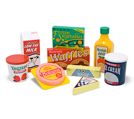 Melissa & Doug Fridge Food Set - Wooden Play Food