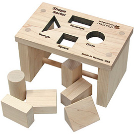 Maple Landmark Schoolhouse Naturals Shape Sorter Bench